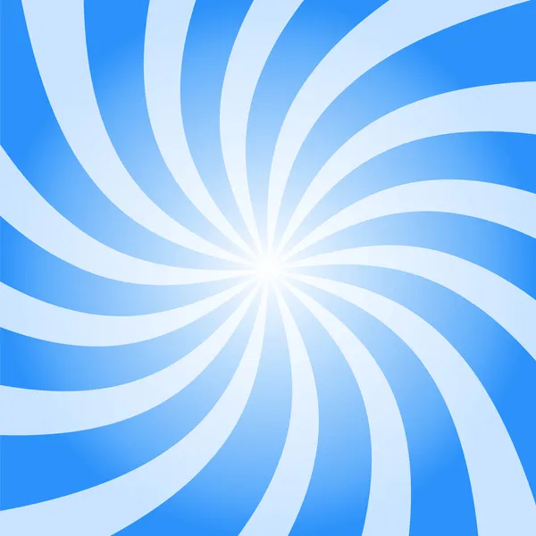 放射状グラデーションで曲がりくねった白と青のストライプの抽象的なブルーの背景イラスト — ストック写真