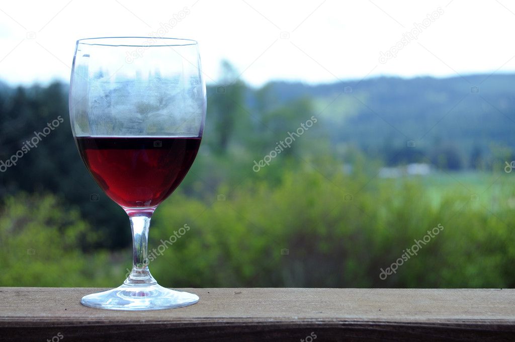 Red wine outside