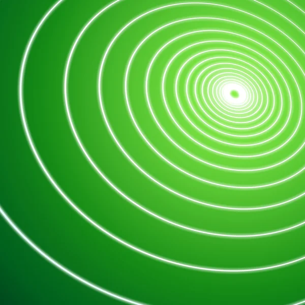 Green Illustration Graphic Thin White Lines Spiraling Green Light — Stock Photo, Image