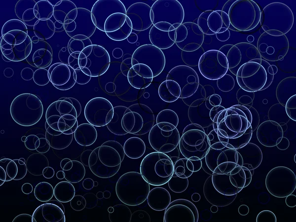 Modré Pozadí Vzduchových Bublin Syčí Vrchol — Stock fotografie