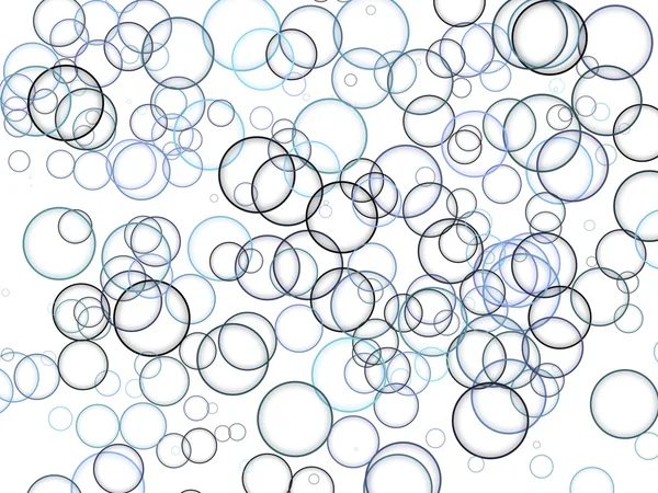 Bílé Pozadí Izolované Vodní Bubliny Které Jsou Modrý Tmavě — Stock fotografie