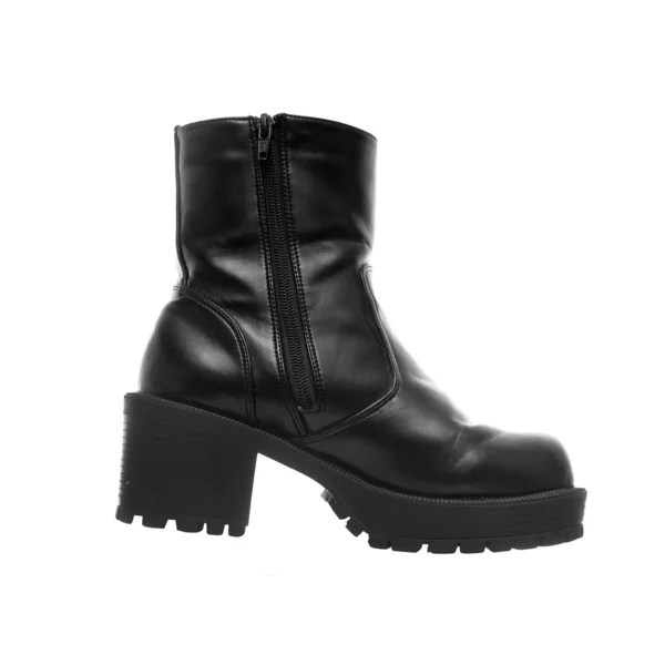 Big Black Leather Boot — Stock Photo, Image
