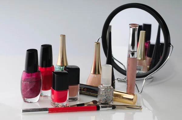 Nagellack Und Andere Beauty Accessoires — Stockfoto