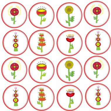 Sameles. flowers . Vector clipart