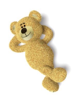 Teddy Bear lying relaxed clipart