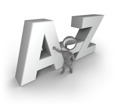 Search-Man - A to Z clipart