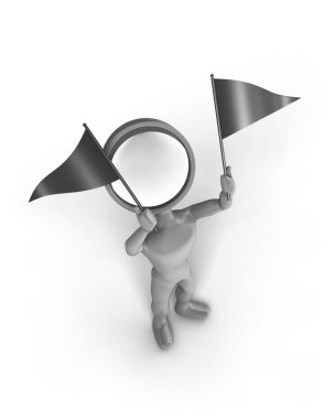 Search-Man - Waving Flags clipart