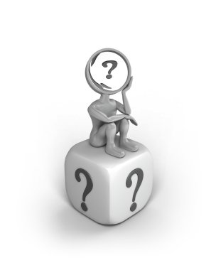 Search-Man - Questions clipart