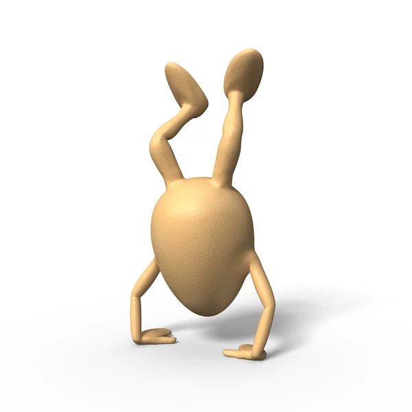 Egg doing a handstand — Stock Photo, Image