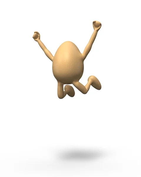 Egg jumping in the air — Stock Photo, Image
