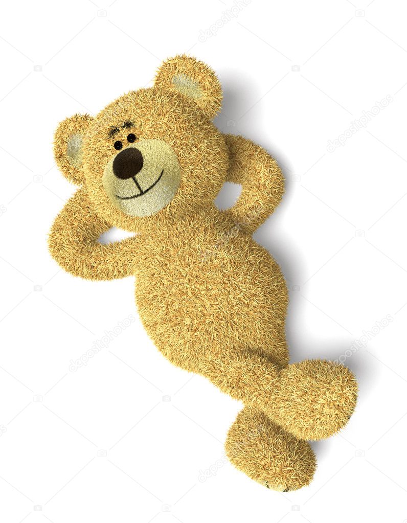 Teddy Bear lying relaxed