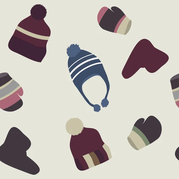 Muster Warme Winterkleidung Für Babys — Stockvektor