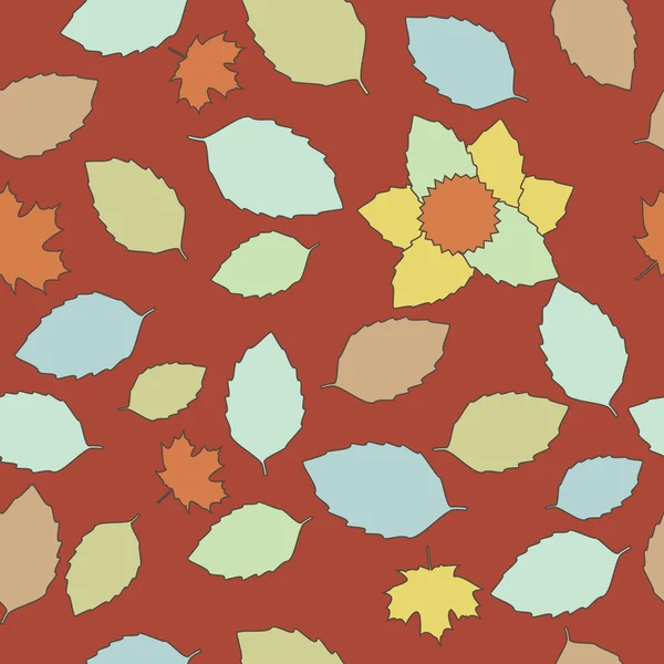 Patroon met bladeren — Stockvector