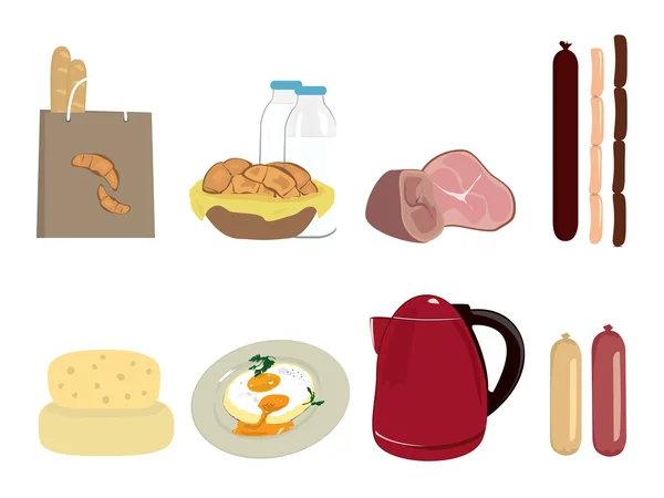 传统早餐套餐 — 图库矢量图片