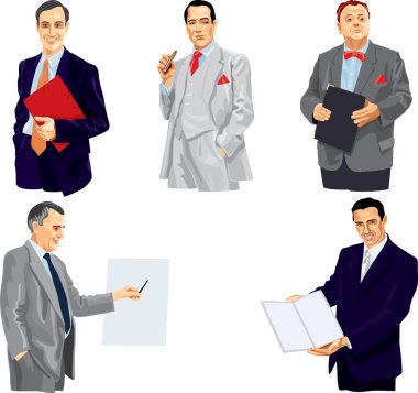 Businessman in splendid suit. clipart