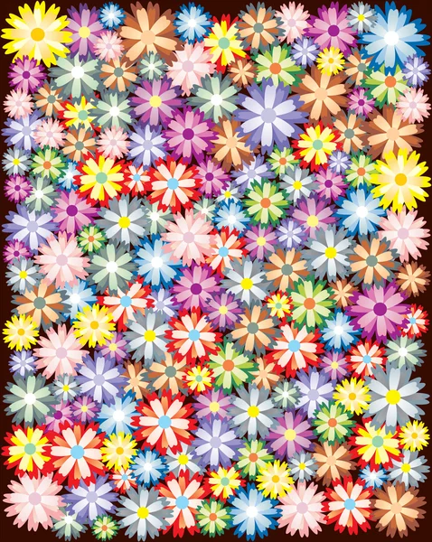 Koyu Arka Plan Üzerinde Dekoratif Çiçek Süsleme — Stok fotoğraf