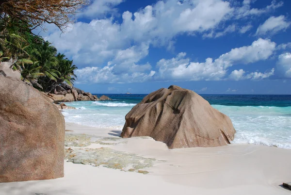 Anse Patates Traumatismo Strand Auf Der Insel Digue Seychellen Imágenes De Stock Sin Royalties Gratis