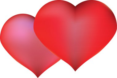 Red and pink heart for Valentine's Day clipart