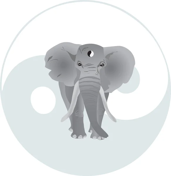 Μια Μεγάλη Ελέφαντα Από Την Αφρική Την Ινδία Στέλνει Ένα Royalty Free Εικονογραφήσεις Αρχείου