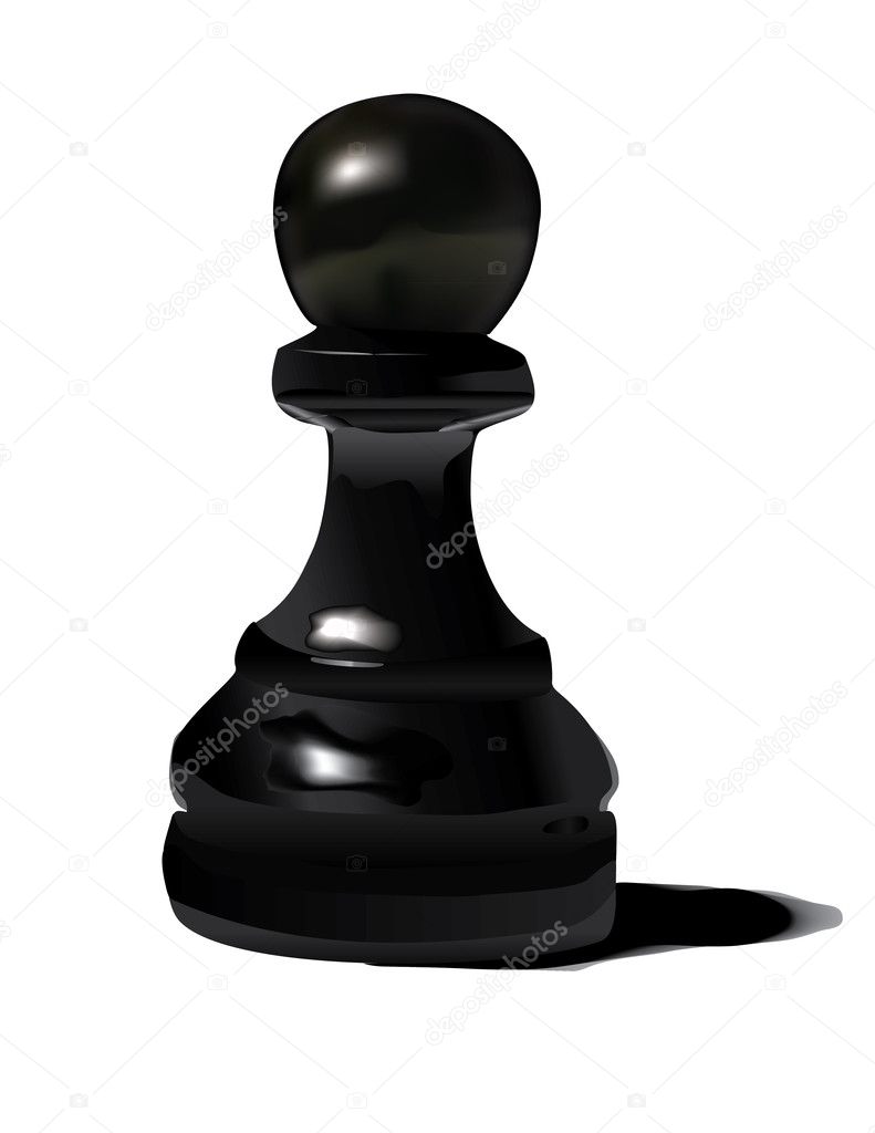 Black pawn — Stock Vector © wargin #4943939