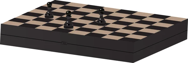ベクター画像の線画の とチェス盤 — ストックベクタ