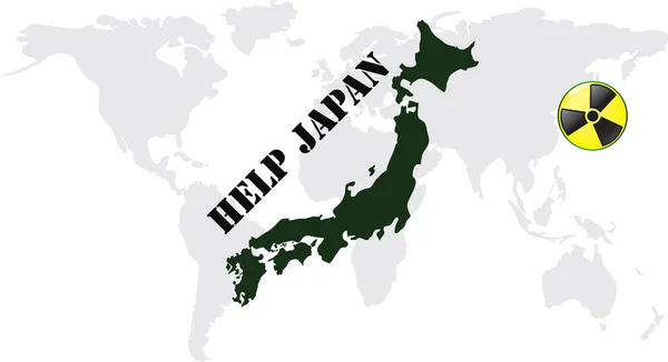 Japan radioactiviteit gevaarlijke Stockvector