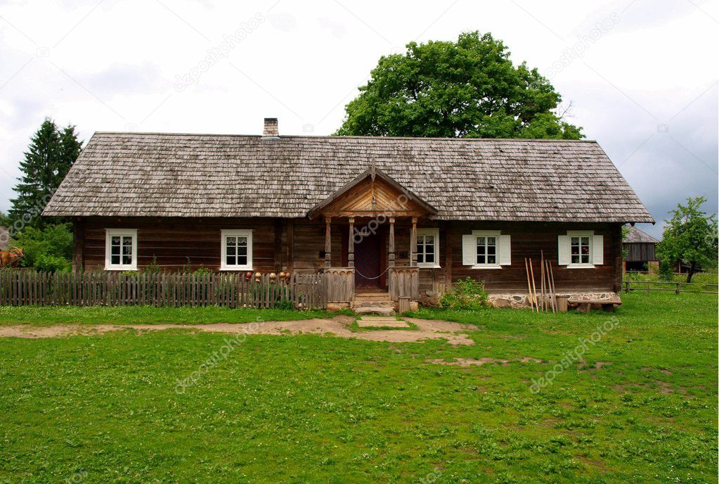 Old traditional Lithuanian rural house