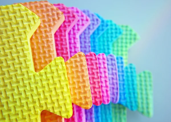 Kleurrijke polystyreenschuim textuur — Stockfoto