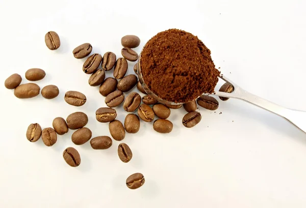 Grunnkaffe og kaffebønner – stockfoto