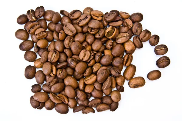 Xícara de café de grão de café — Fotografia de Stock