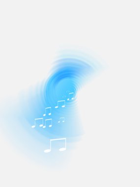 Music coming from speaker clipart