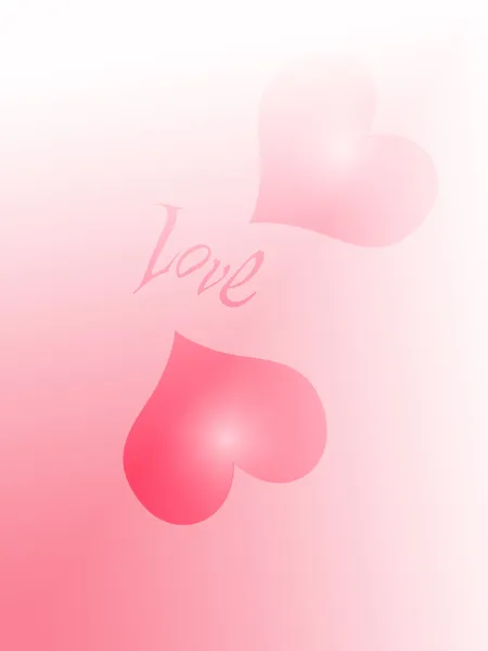 Concept van liefde, twee harten wazig — Stockfoto