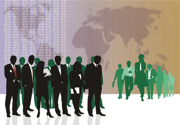 Świat biznesu handlowców — Wektor stockowy