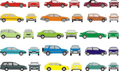 Color cars clipart