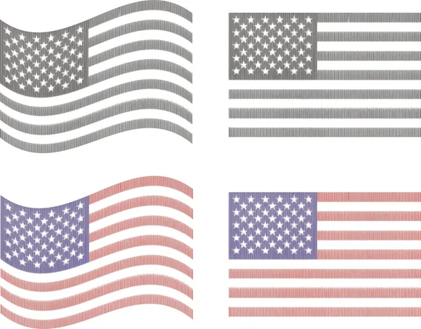 Ilustração Vetorial Bandeira Dos Eua — Vetor de Stock