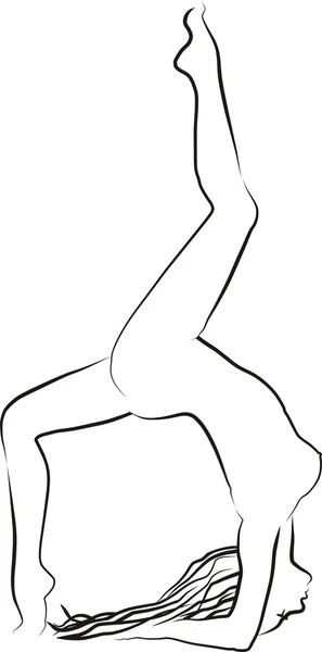 Kvinnlig gymnast — Stock vektor