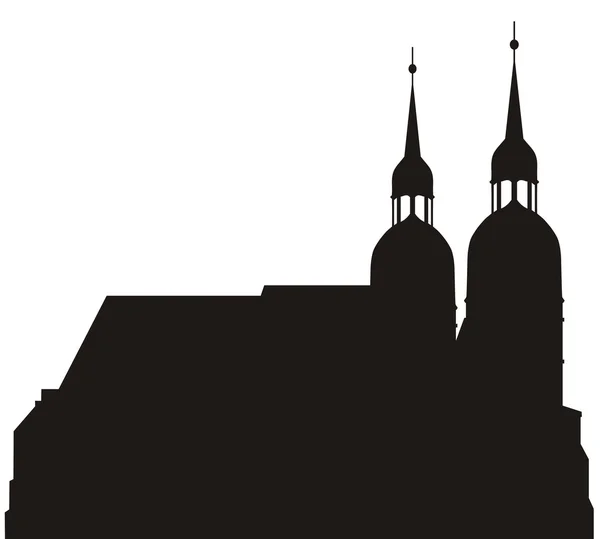 Silhouetten der Kirche — Stockvektor