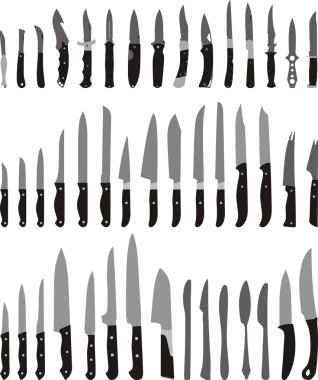 Knife, a set of different