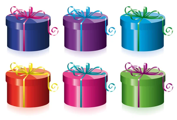 Boîtes Cadeaux Vectorielles Colorées Pour Tout Événement Vie — Image vectorielle