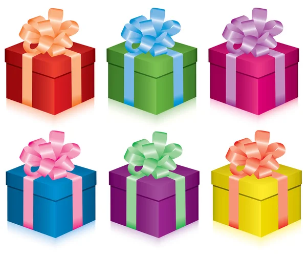Vector Kleurrijke Geschenkdozen Voor Elk Evenement Leven — Stockvector