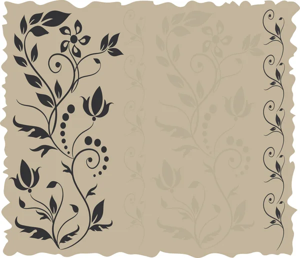Grußkarte mit floralem Hintergrund — Stockvektor