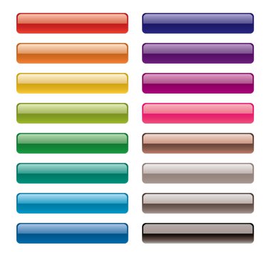 Vector colorful long buttons clipart