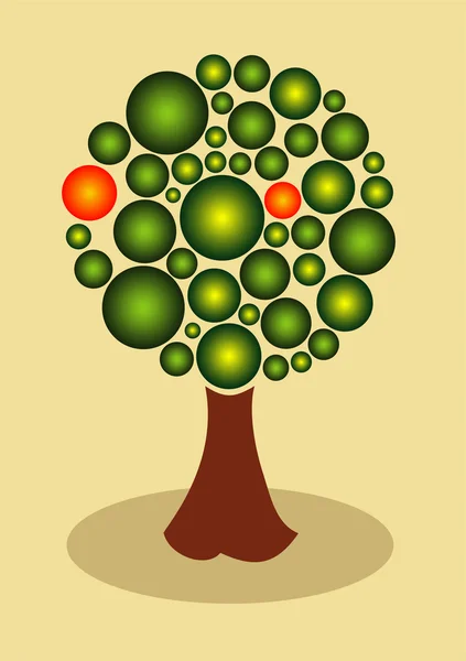 Streszczenie Wektor Owoców Drzewa — Wektor stockowy