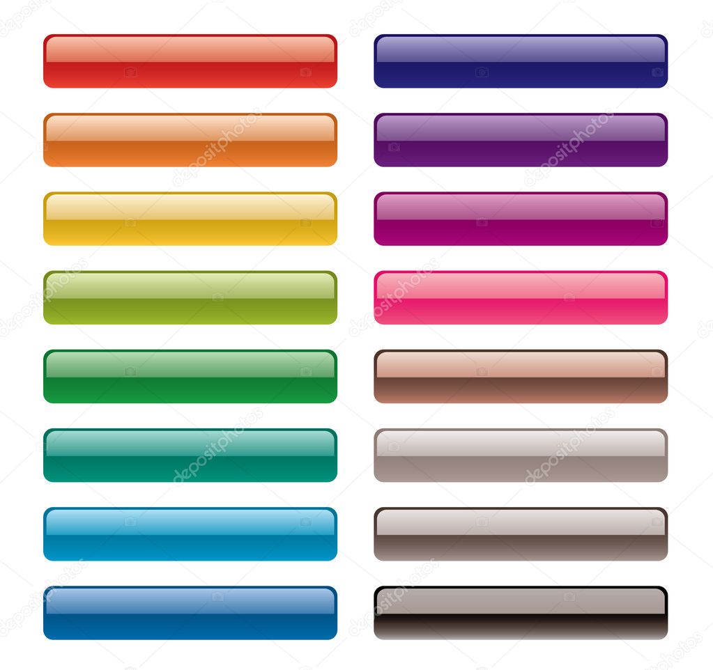 Vector colorful long buttons
