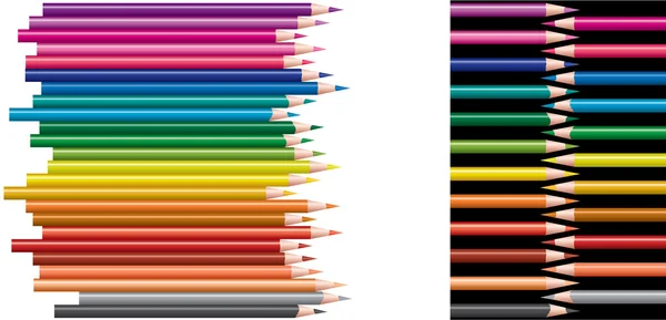 Crayons de couleur, collage — Image vectorielle