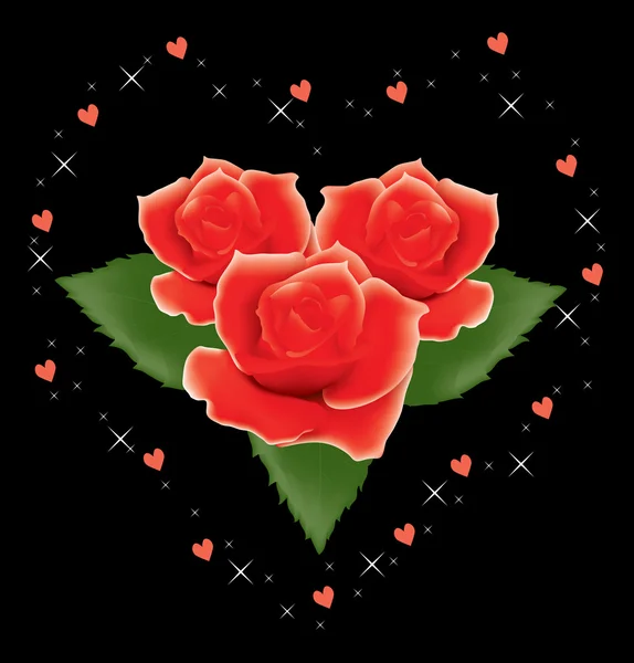 Κόκκινα τριαντάφυλλα — Διανυσματικό Αρχείο