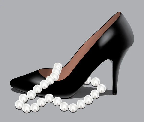 靴と真珠ビーズ — ストックベクタ