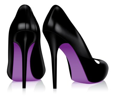 Vector pair of high heel shoes clipart