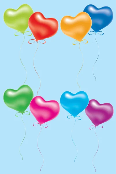 Vector Illustration Colorful Balloons — Stock Vector