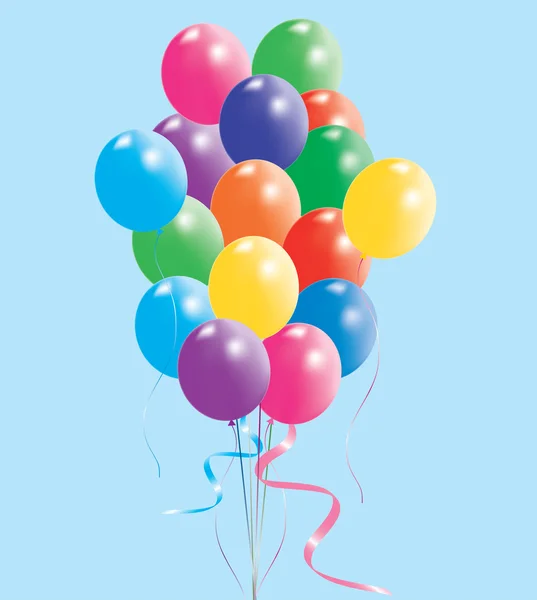 Vektor Illustration Von Bunten Luftballons — Stockvektor